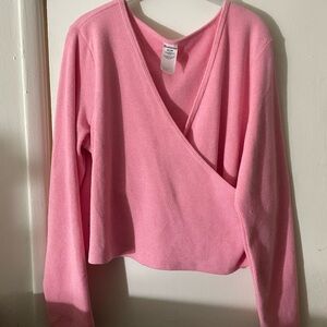 No Boundaries Pink Wrap PJ Sweater 2XL